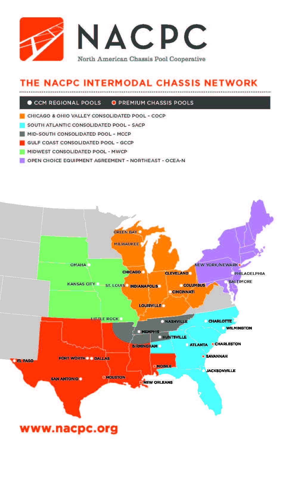 NACPC-Intermodal Chassis Network Map